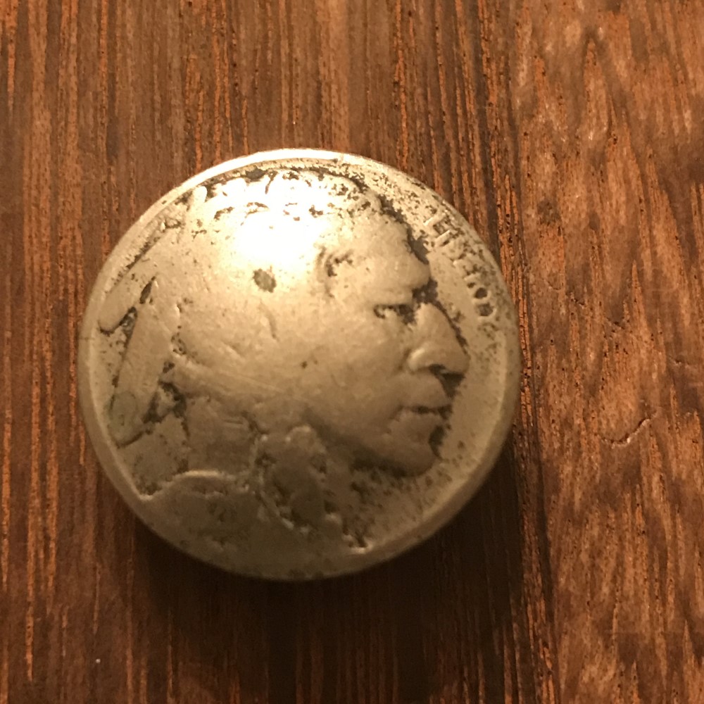Indian Head Nickel Button Cover